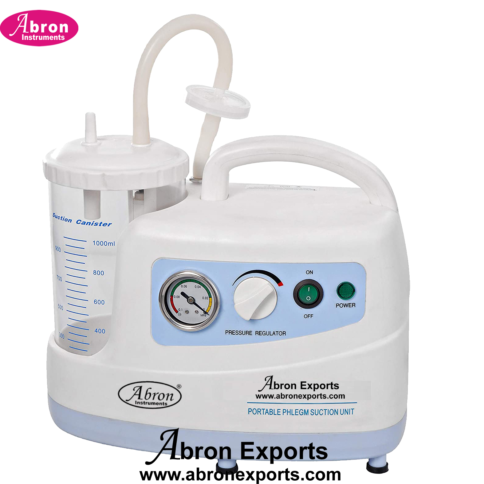 Hospital Suction Machine With Bottles 1000ml Vacuum Pump Tubes Portable Electric Abron ABM-2312AL1